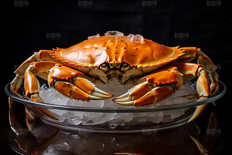 梭子蟹食材高清摄影图