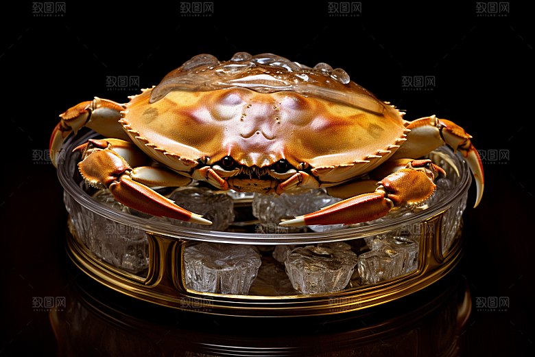 梭子蟹海洋冰鲜摄影图