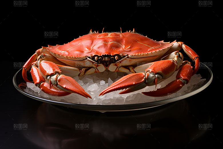 梭子蟹美味海蟹摄影图