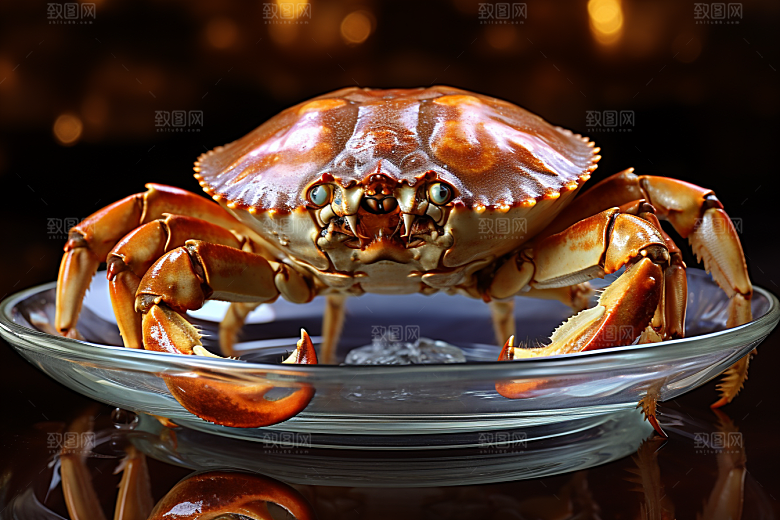 梭子蟹海洋大海摄影图
