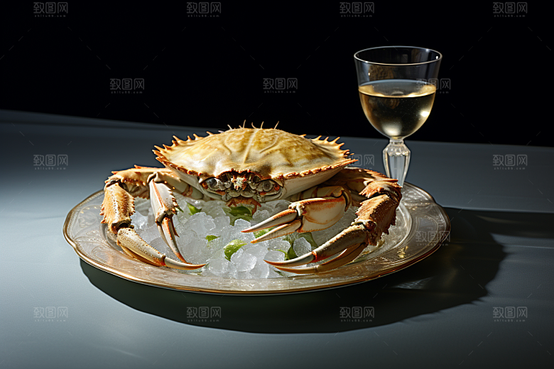 梭子蟹海货海洋摄影图