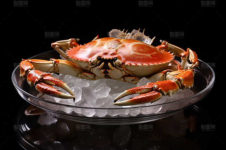 梭子蟹美味高清摄影图