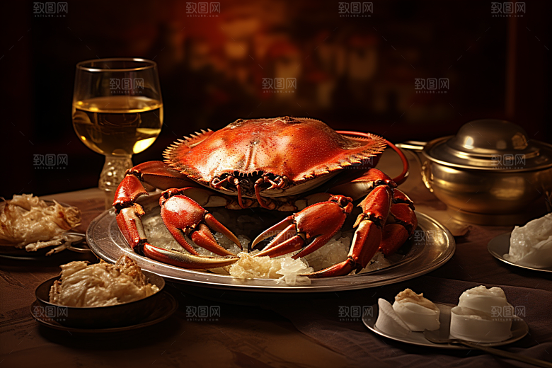 梭子蟹大海海蟹摄影图