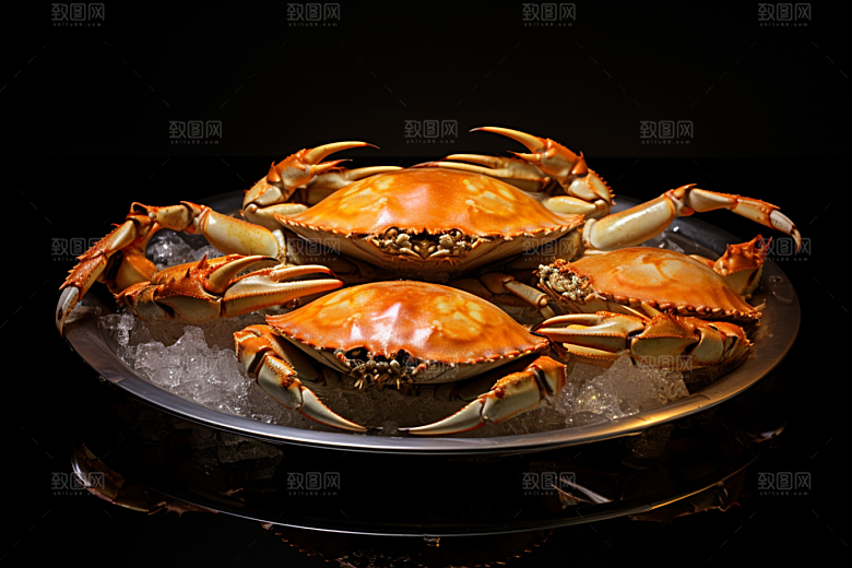 梭子蟹高清食材摄影图