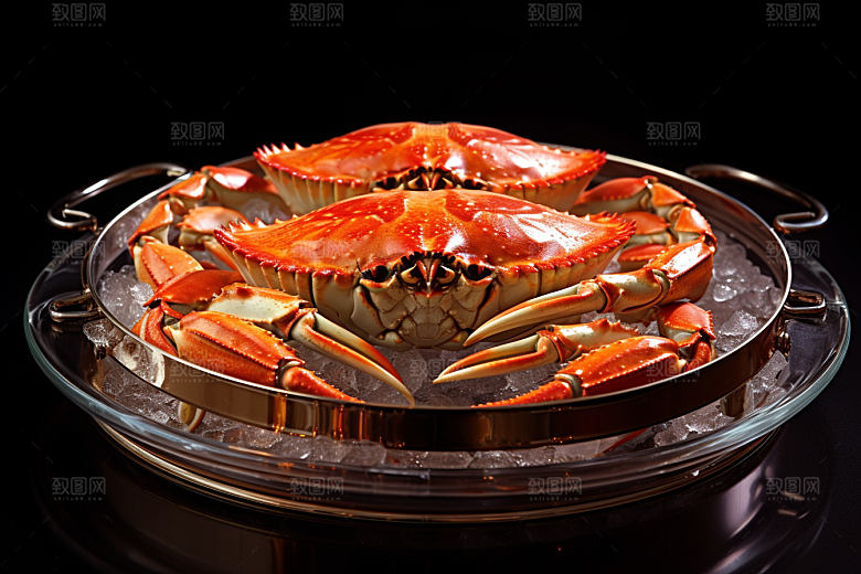 梭子蟹高清海货摄影图