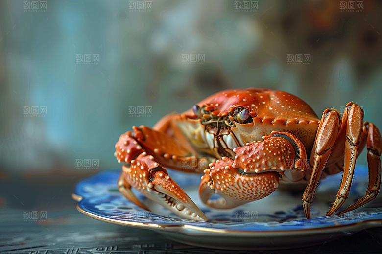 梭子蟹美味高清摄影图
