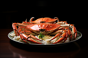 梭子蟹食材美食摄影图
