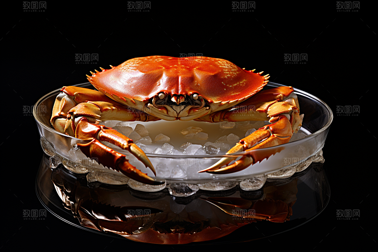 梭子蟹海蟹螃蟹摄影图