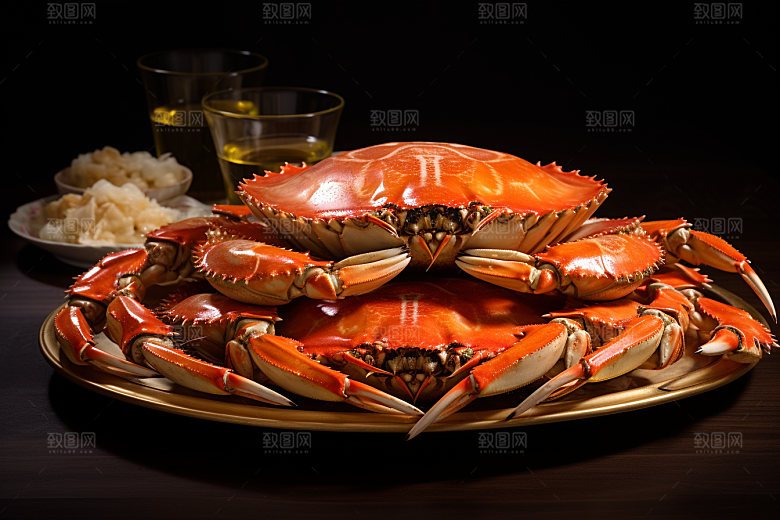 梭子蟹海货海蟹摄影图