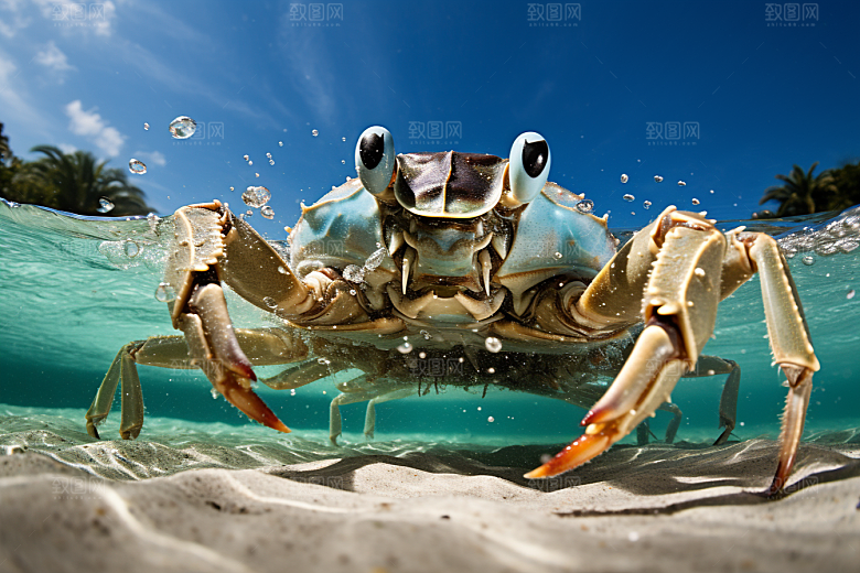 梭子蟹海货海鲜摄影图