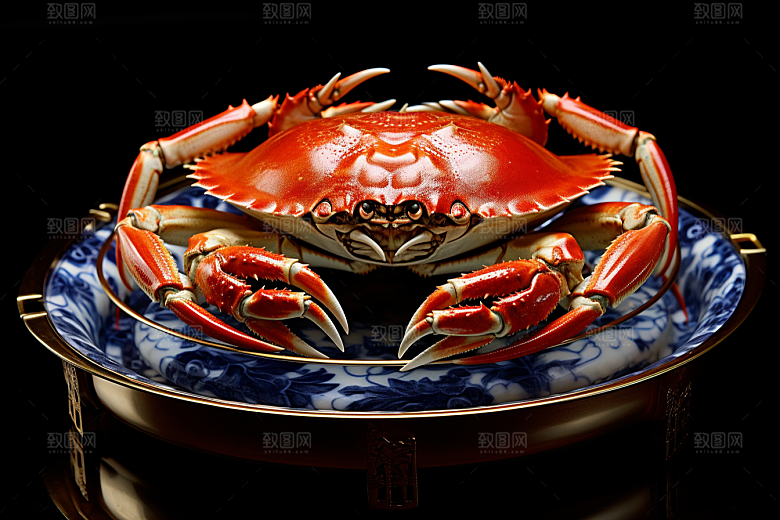 梭子蟹食材海蟹摄影图