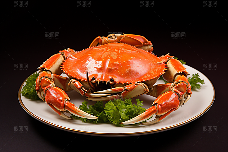 梭子蟹螃蟹海货摄影图