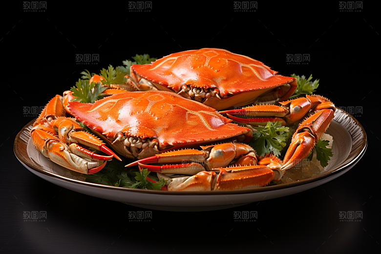 梭子蟹食材海鲜摄影图