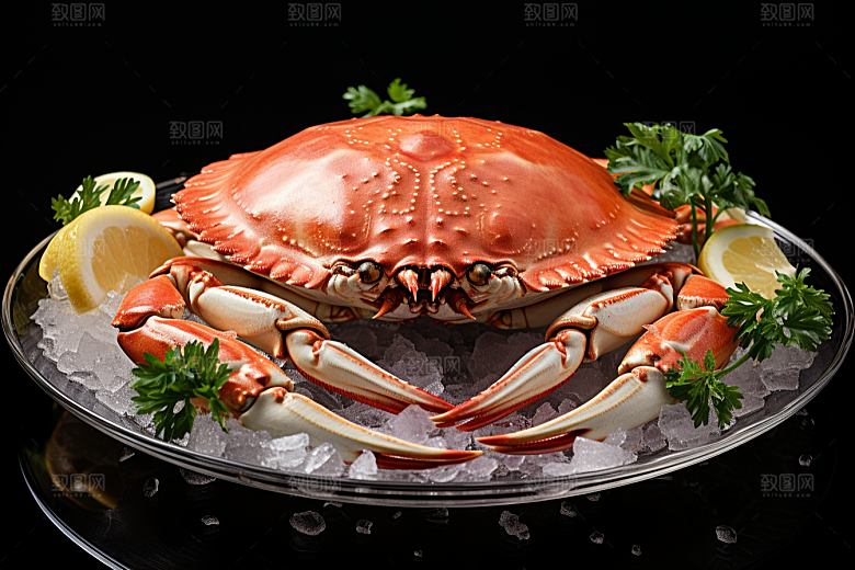 梭子蟹高清食材摄影图