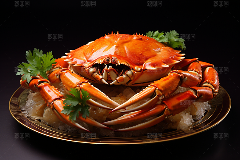 梭子蟹海鲜海货摄影图