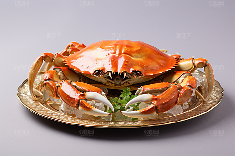 梭子蟹海蟹海货摄影图