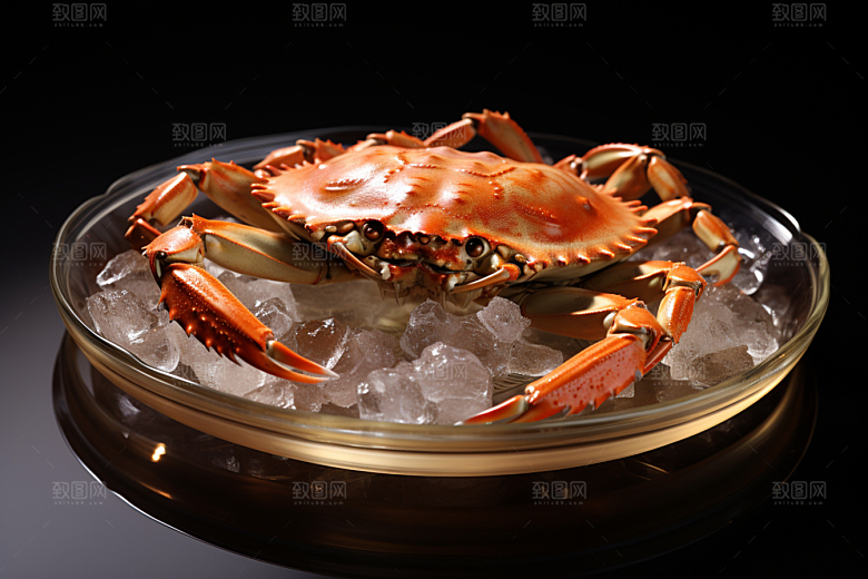 梭子蟹海洋海鲜摄影图