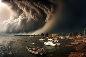 台风龙卷风气象自然灾害摄影图
