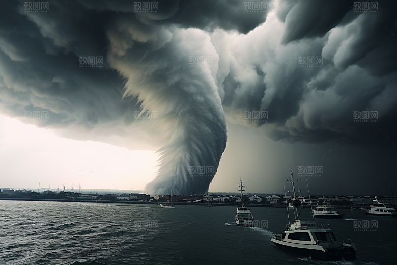 台风龙卷风高清风灾摄影图
