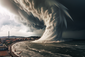 台风龙卷风高清自然灾害摄影图