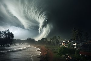 台风龙卷风风灾夏季摄影图