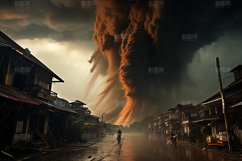 台风龙卷风天气高清摄影图
