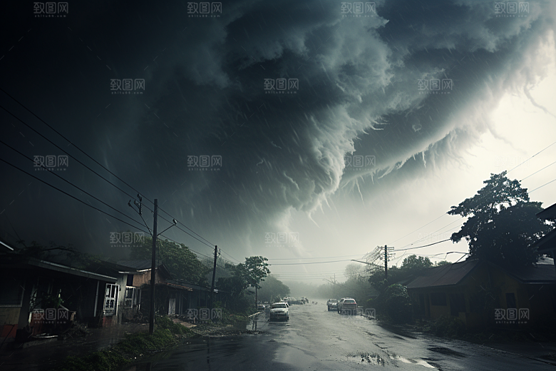 台风龙卷风高清天气摄影图