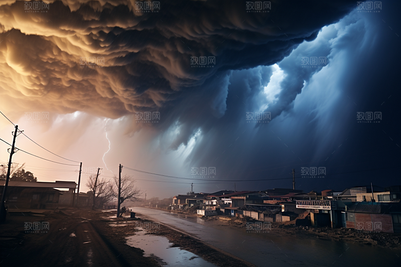 台风龙卷风天气自然灾害摄影图