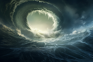 台风龙卷风高清极端天气摄影图