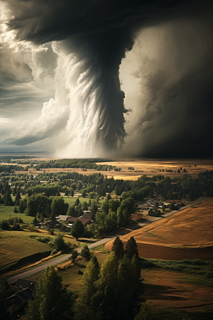 台风龙卷风极端天气夏季摄影图