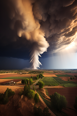 台风龙卷风气象极端天气摄影图