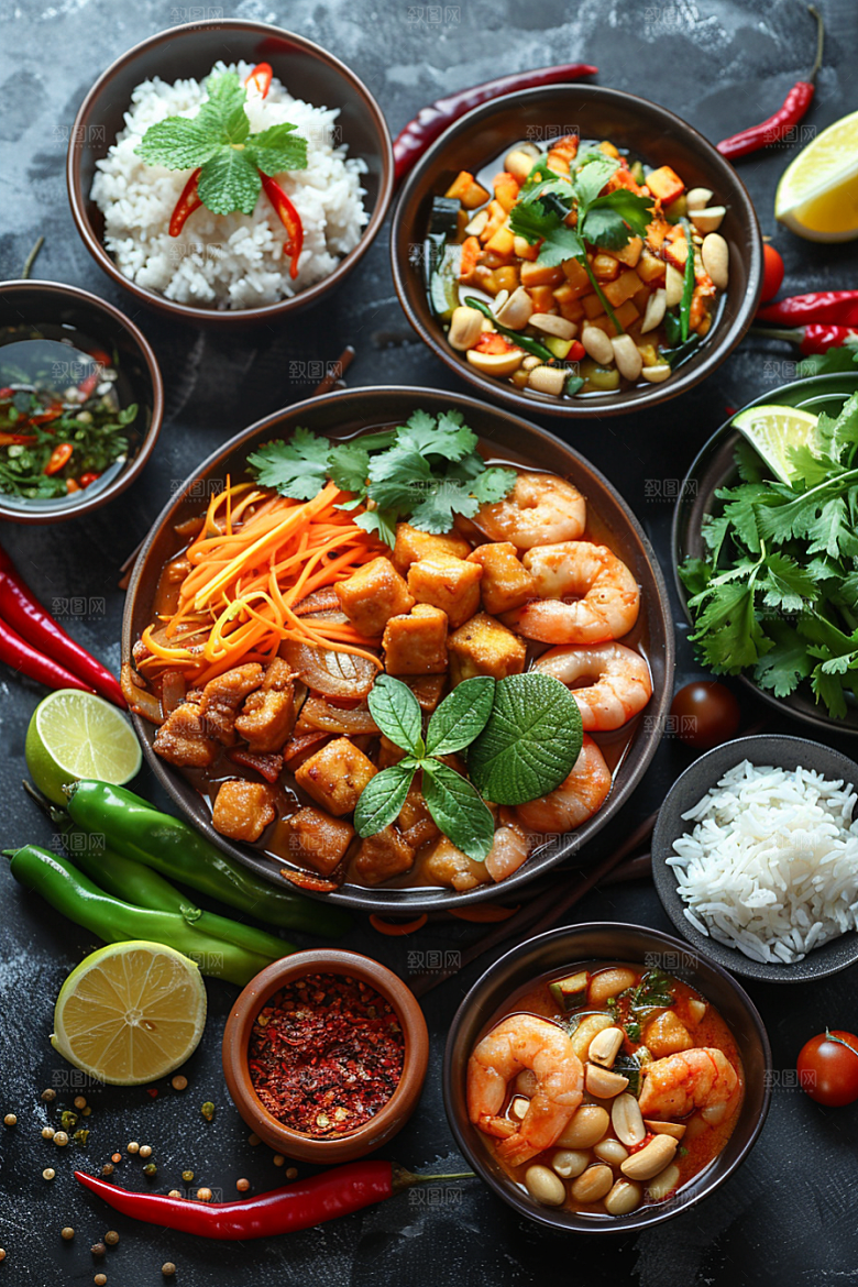 泰国菜泰餐美食摄影图