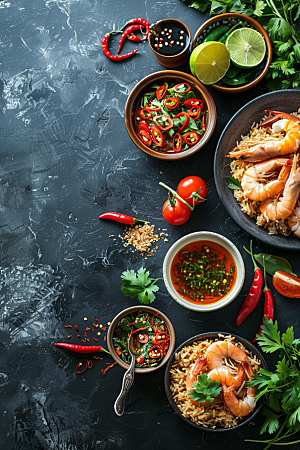 泰国菜地方菜自然摄影图