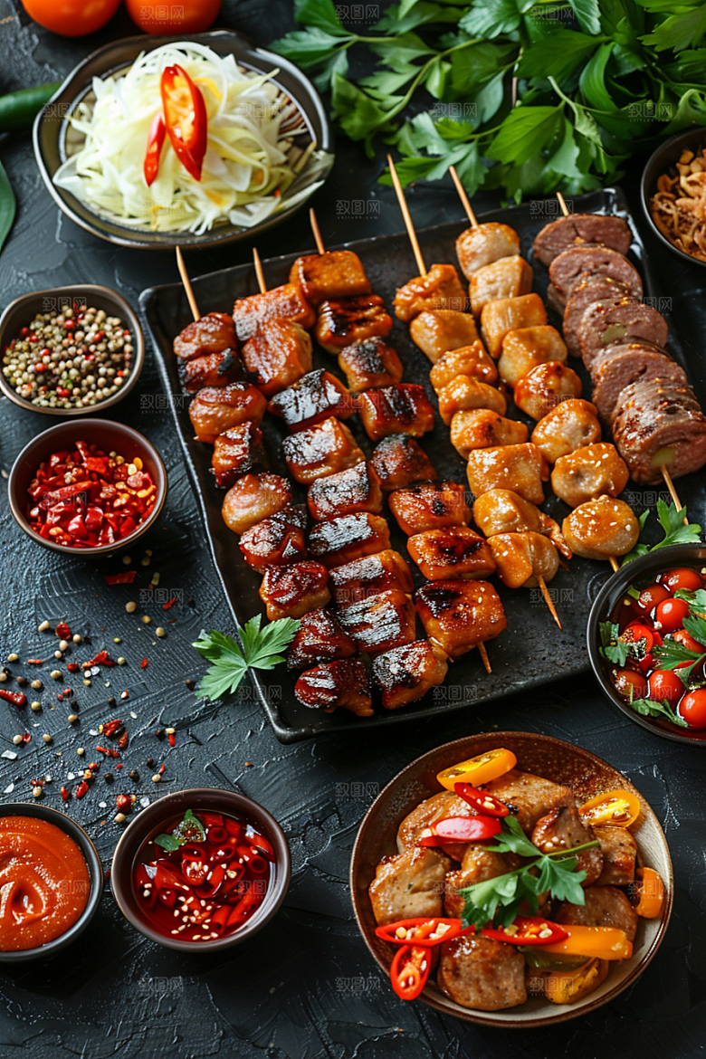 泰国菜自然美食摄影图