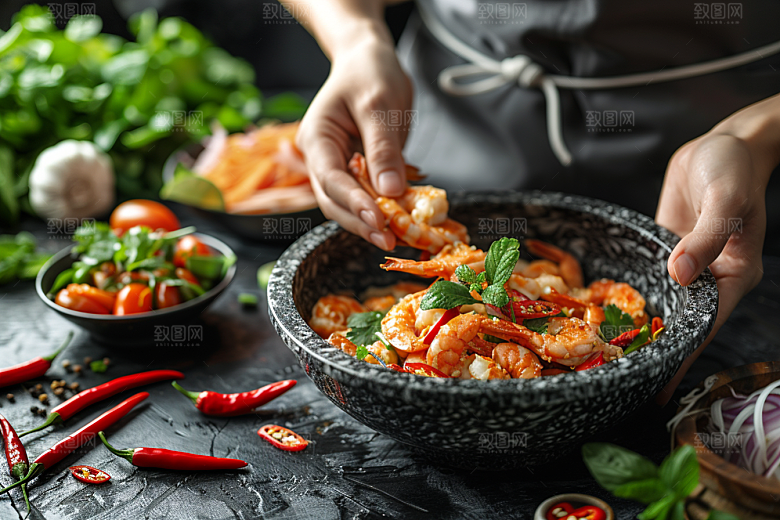 泰国菜泰餐美味摄影图