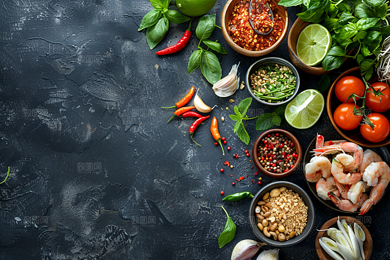 泰国菜自然美食摄影图