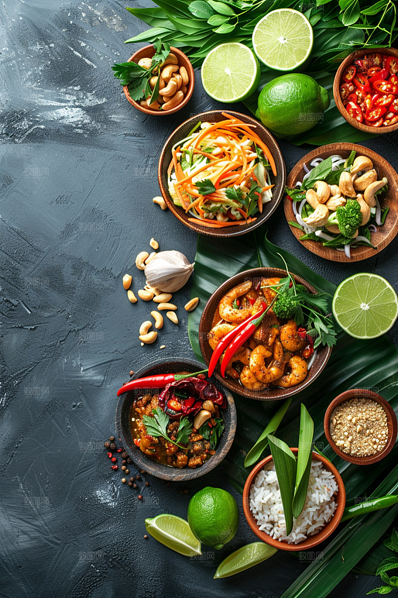 泰国菜泰餐美食摄影图