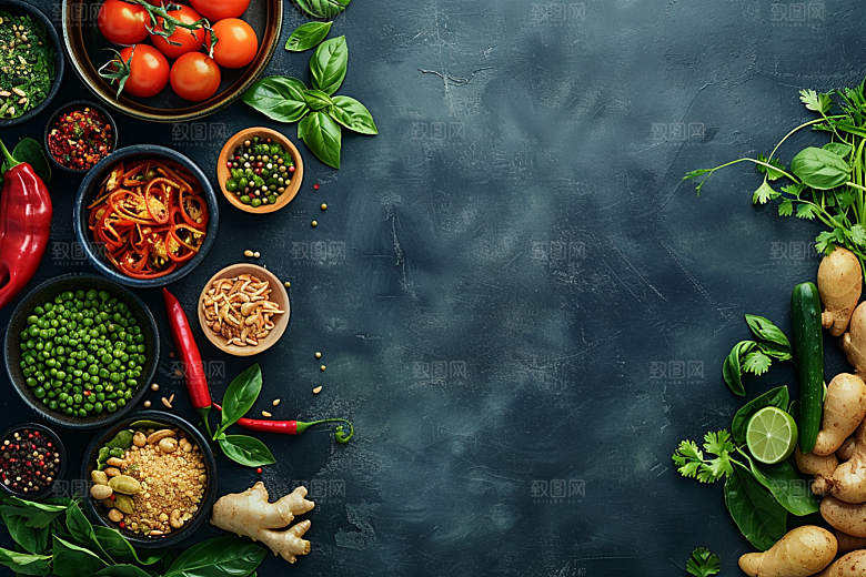 泰国菜地方菜美食摄影图