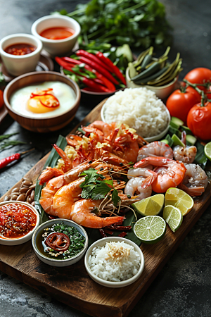 泰国菜美食特色摄影图