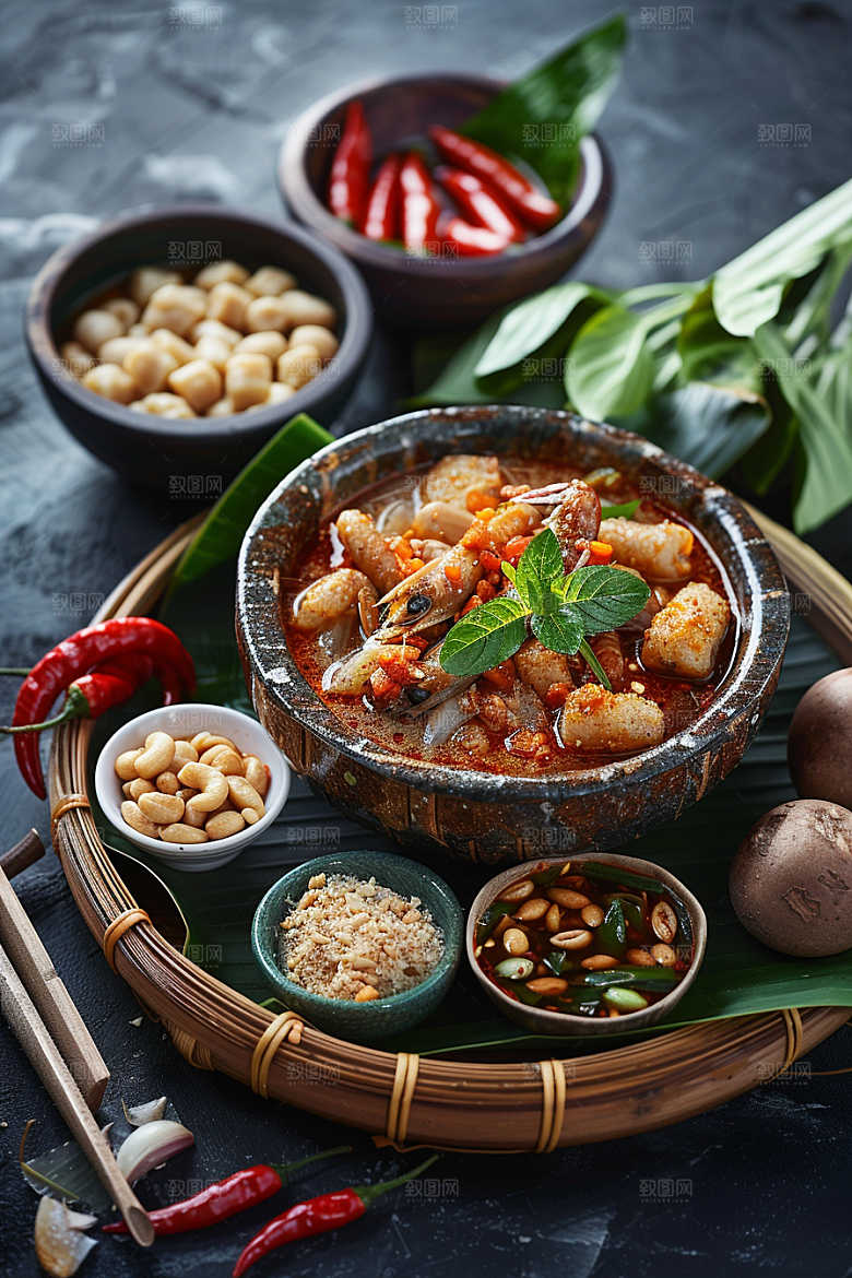 泰国菜泰餐美味摄影图