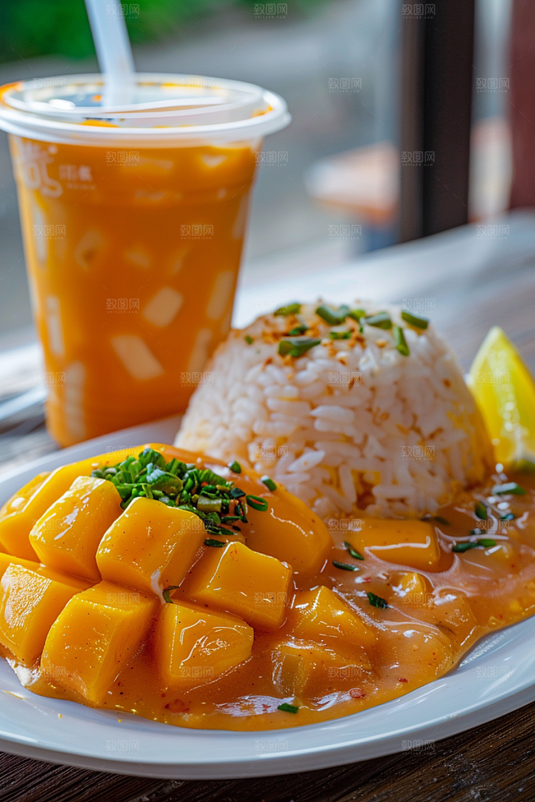 泰国菜咖喱香料摄影图