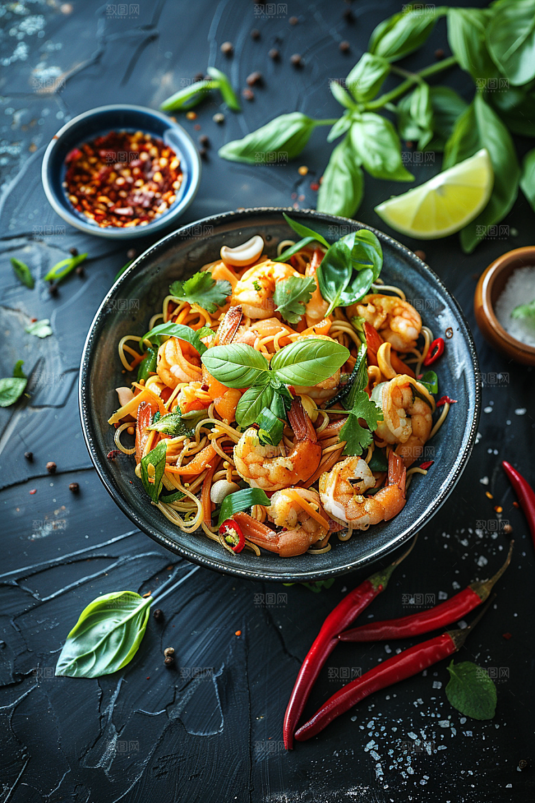 泰国菜香料美食摄影图
