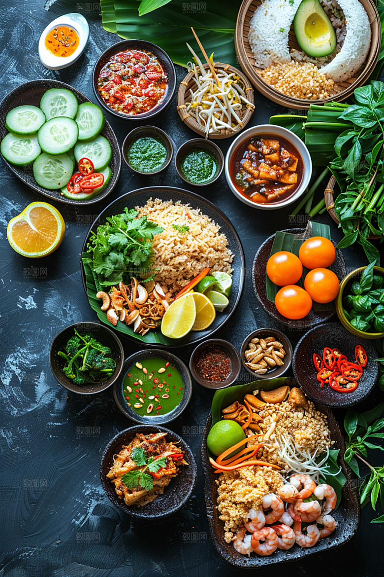 泰国菜香料特色摄影图