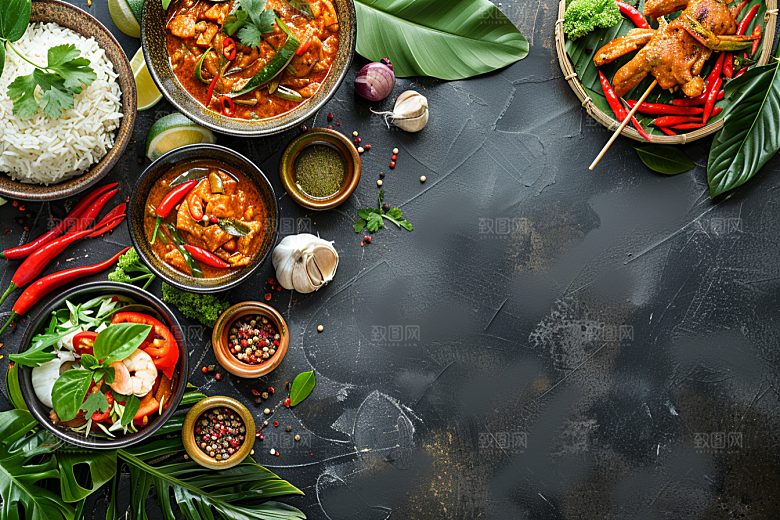 泰国菜泰餐美味摄影图