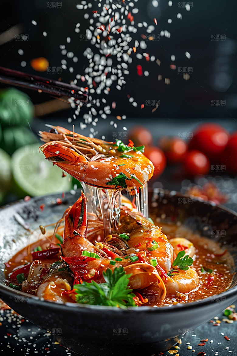 泰国菜清新美食摄影图