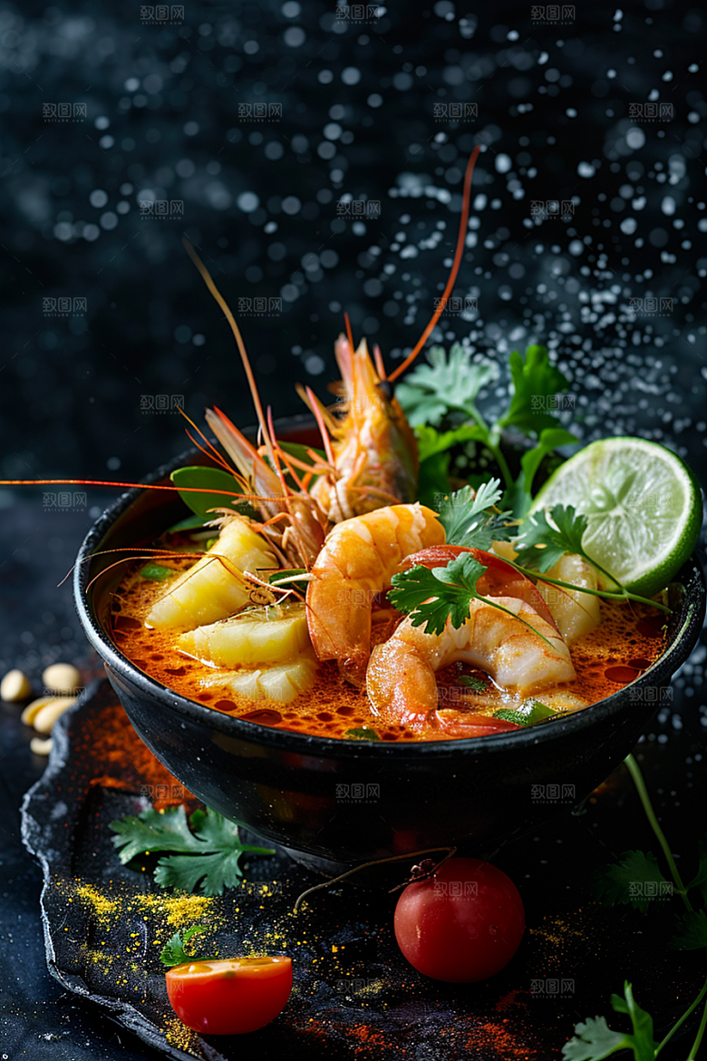 泰国菜地方菜香料摄影图