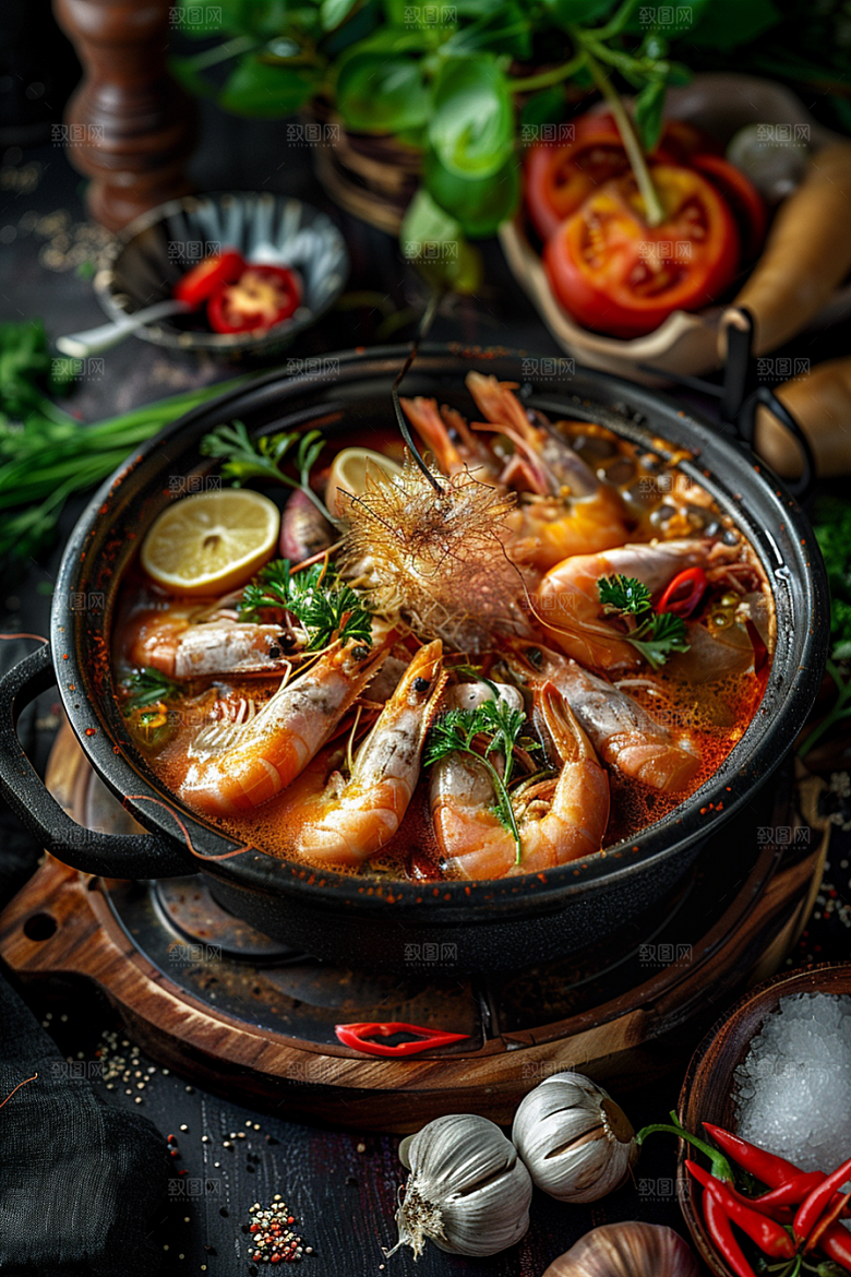 泰国菜特色香料摄影图