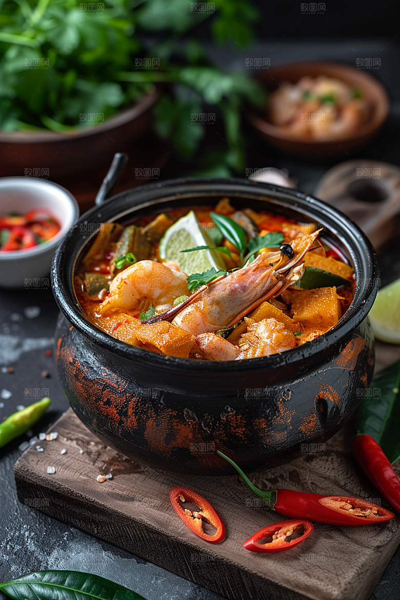 泰国菜美食香料摄影图