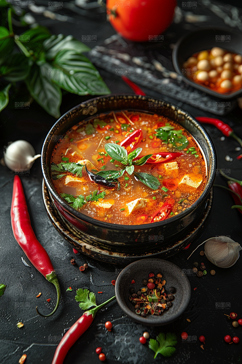 泰国菜香料美味摄影图