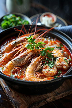 泰国菜香料泰餐摄影图